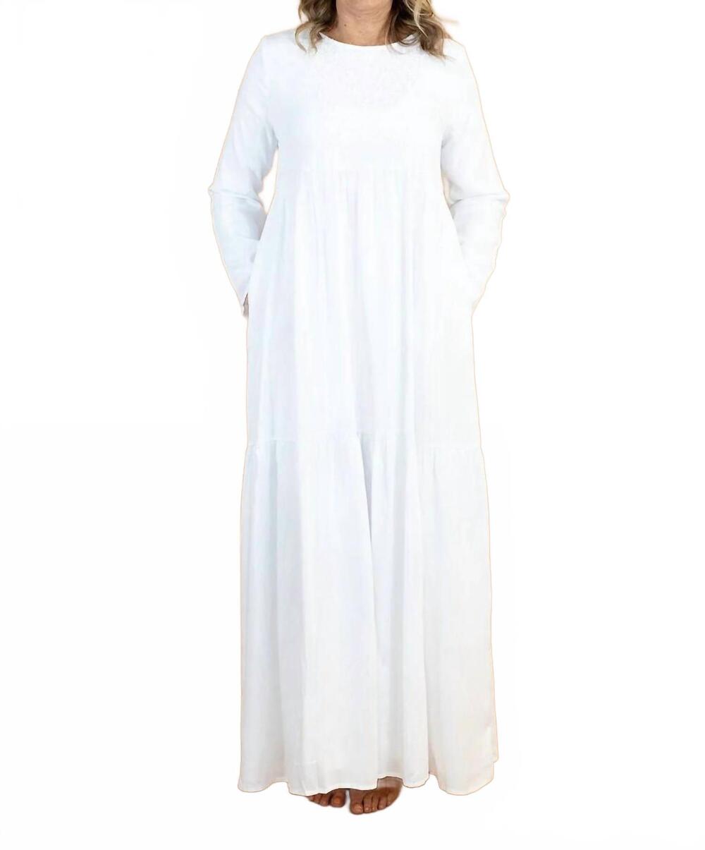 NEW TEA N ROSE clare temple dress in white